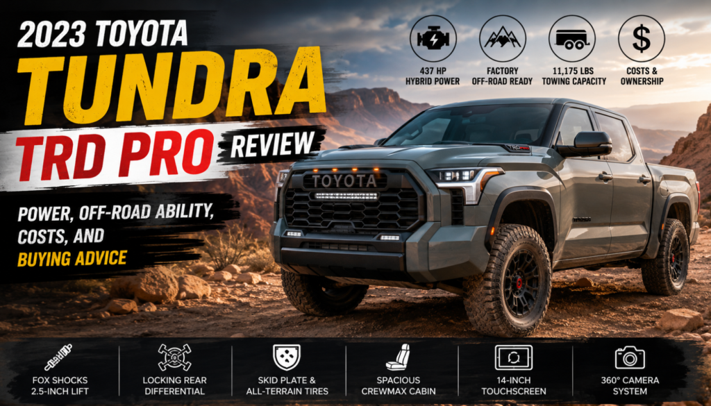 2023 Toyota Tundra TRD Pro Review: 437-HP Hybrid Performance, Off-Road Capability, Towing Capacity, Fuel Economy, Reliability, and Buying Guide