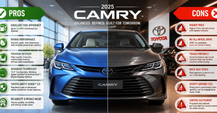 2025 Camry Pros and Cons 