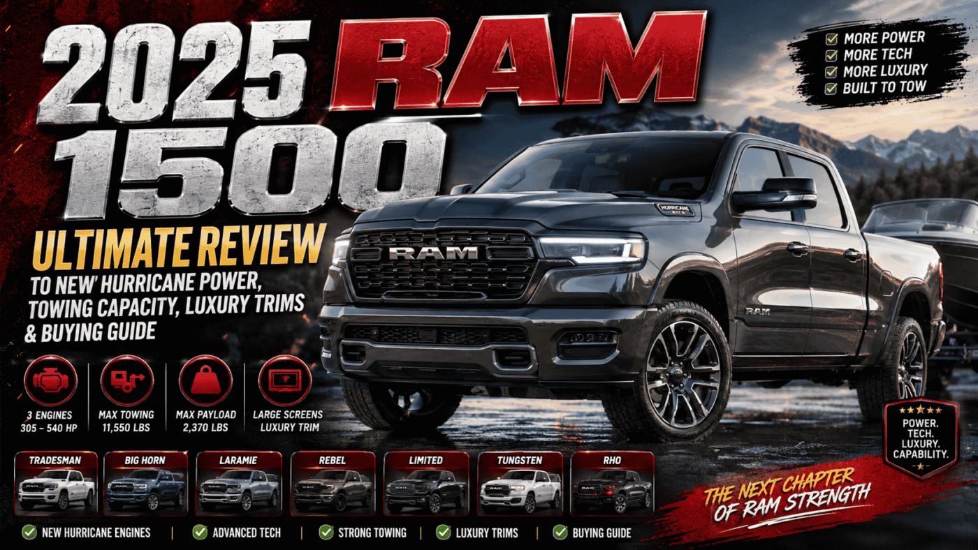 2025 Ram 1500: Ultimate Review To New Hurricane Power, Towing Capacity, Luxury Trims & Buying Guide